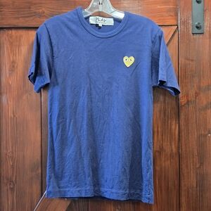 Blue Kids T-Shirt with Heart Patch